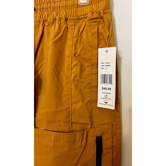 Reason Brand Men's Elastic Waist Cargo Pants size Small Timber (Gold) D93 - Picture 4 of 10
